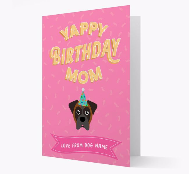 Yappy Birthday Mom : Personalized {breedCommonName} Card